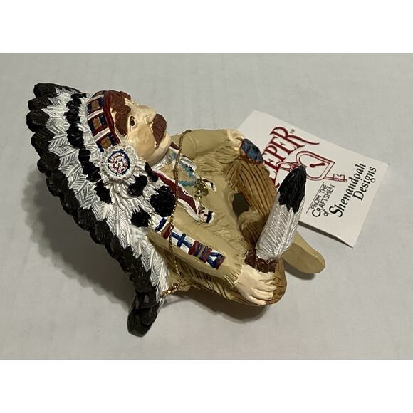 Native American Shelf Sitter Figurine A Keeper by Shenandoah Designs 3 X 3.25 - Picture 3 of 11